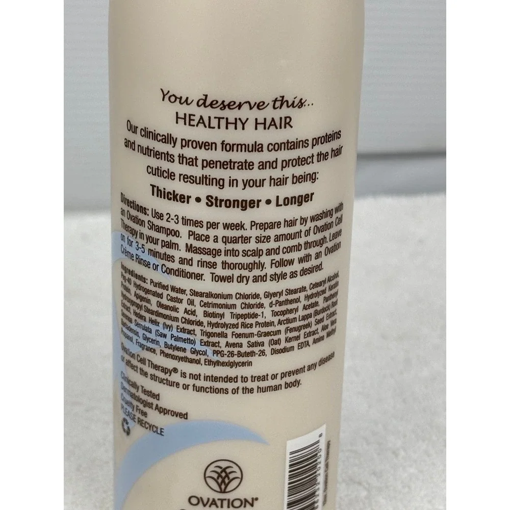 Ovation Cell Therapy Hair Scalp Treatment 12 oz Thicker‎ Stronger Longer